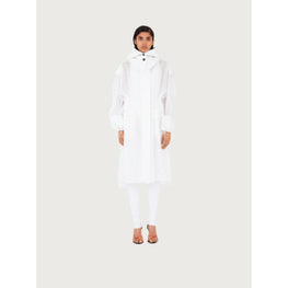 Women Unlined Organza Trench - Optic White