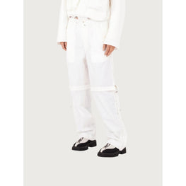 Men Elasticated Waist Cargo Pants - White