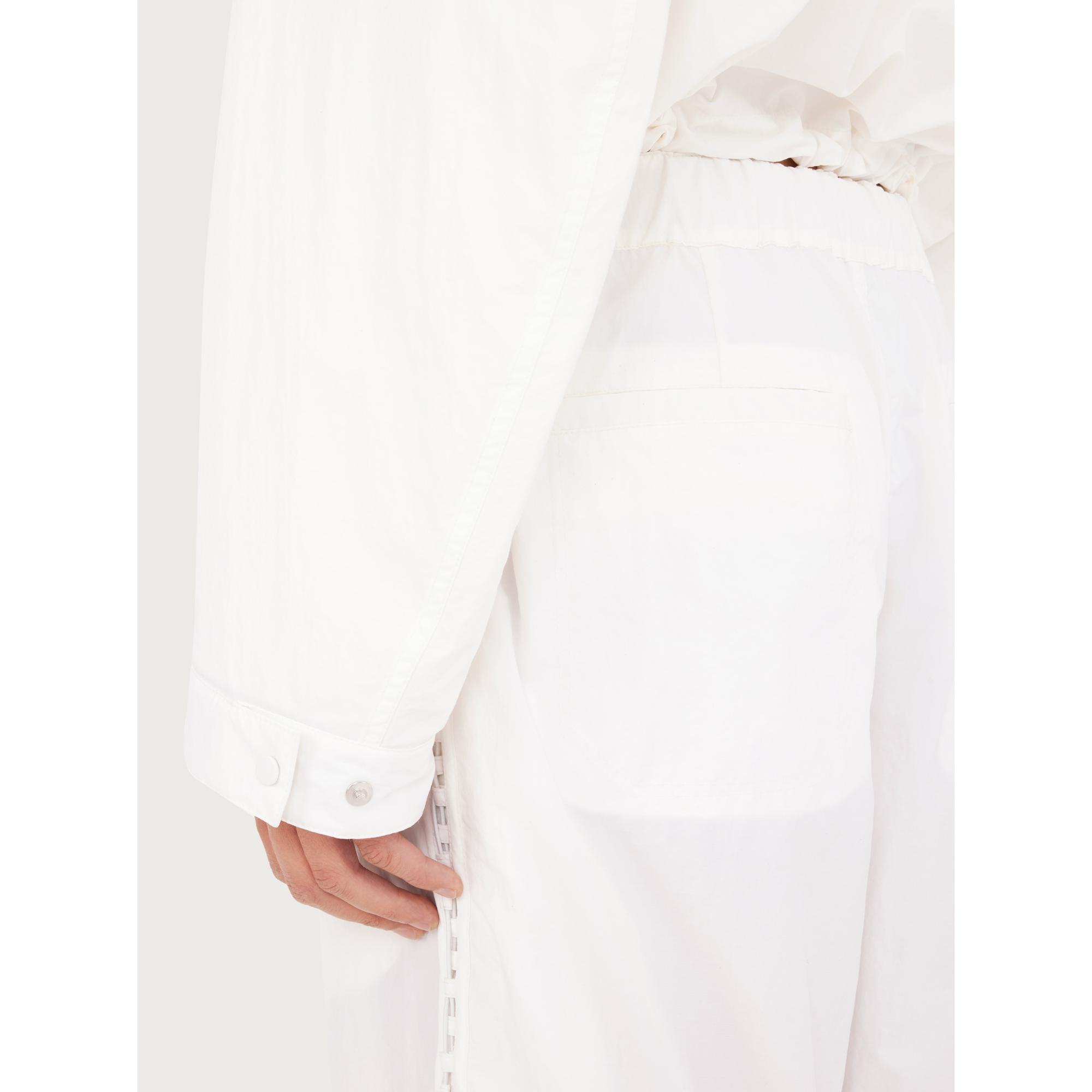 Men Elasticated Waist Cargo Pants - White