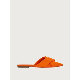 Women Sliders with Origami Knot [Width: 1D] - Orange