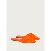 Women Sliders with Origami Knot [Width: 1D] - Orange