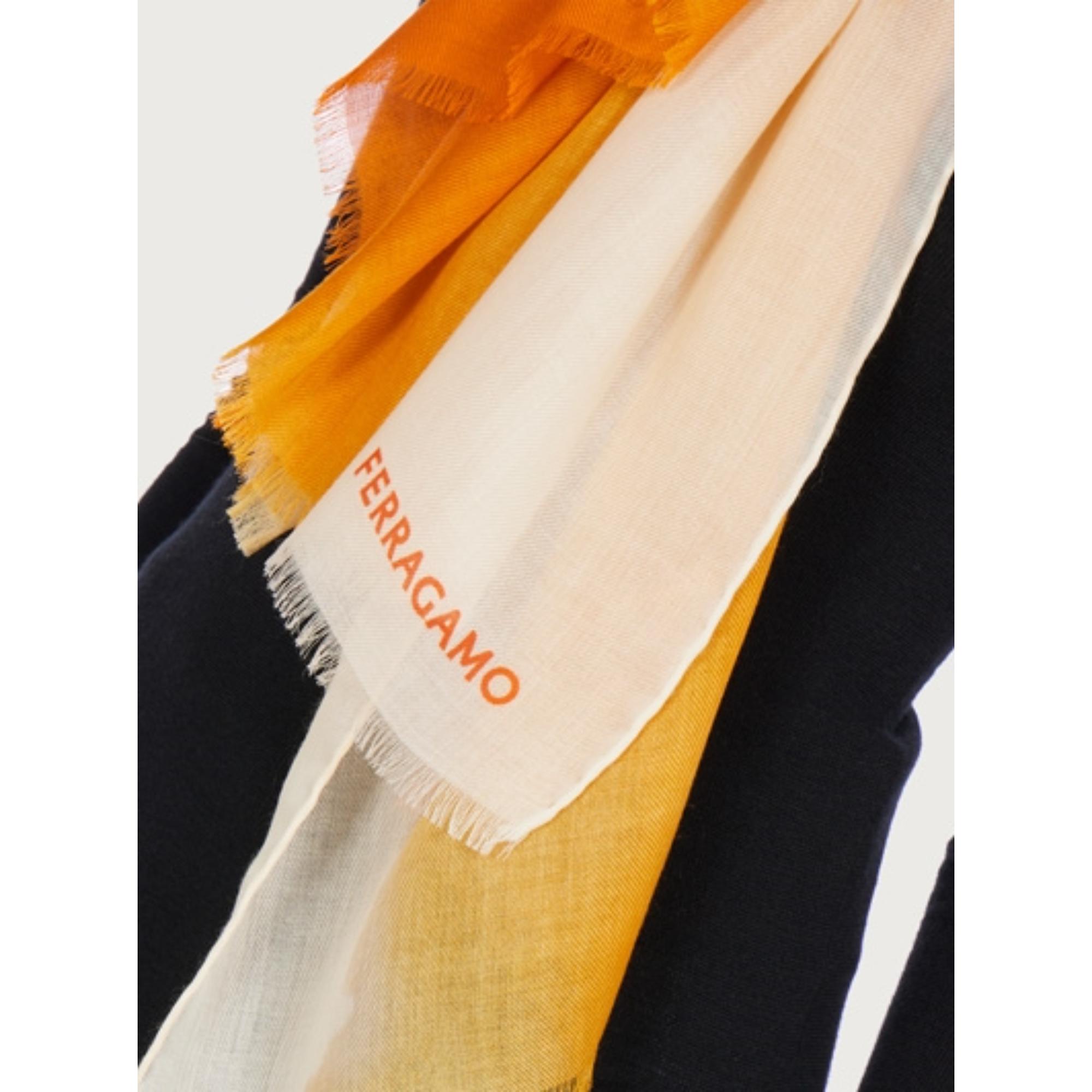 Women Ombre Print Stole - Orange