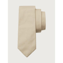 Men Monochrome Knitted Tie - Beige