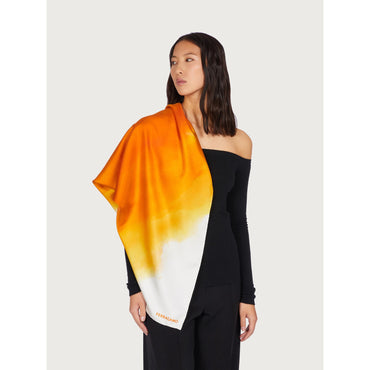 Women Ombre Print Foulard - Orange