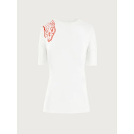 Women Jaguar Print T-Shirt - White