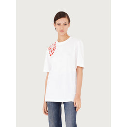 Women Jaguar Print T-Shirt - White