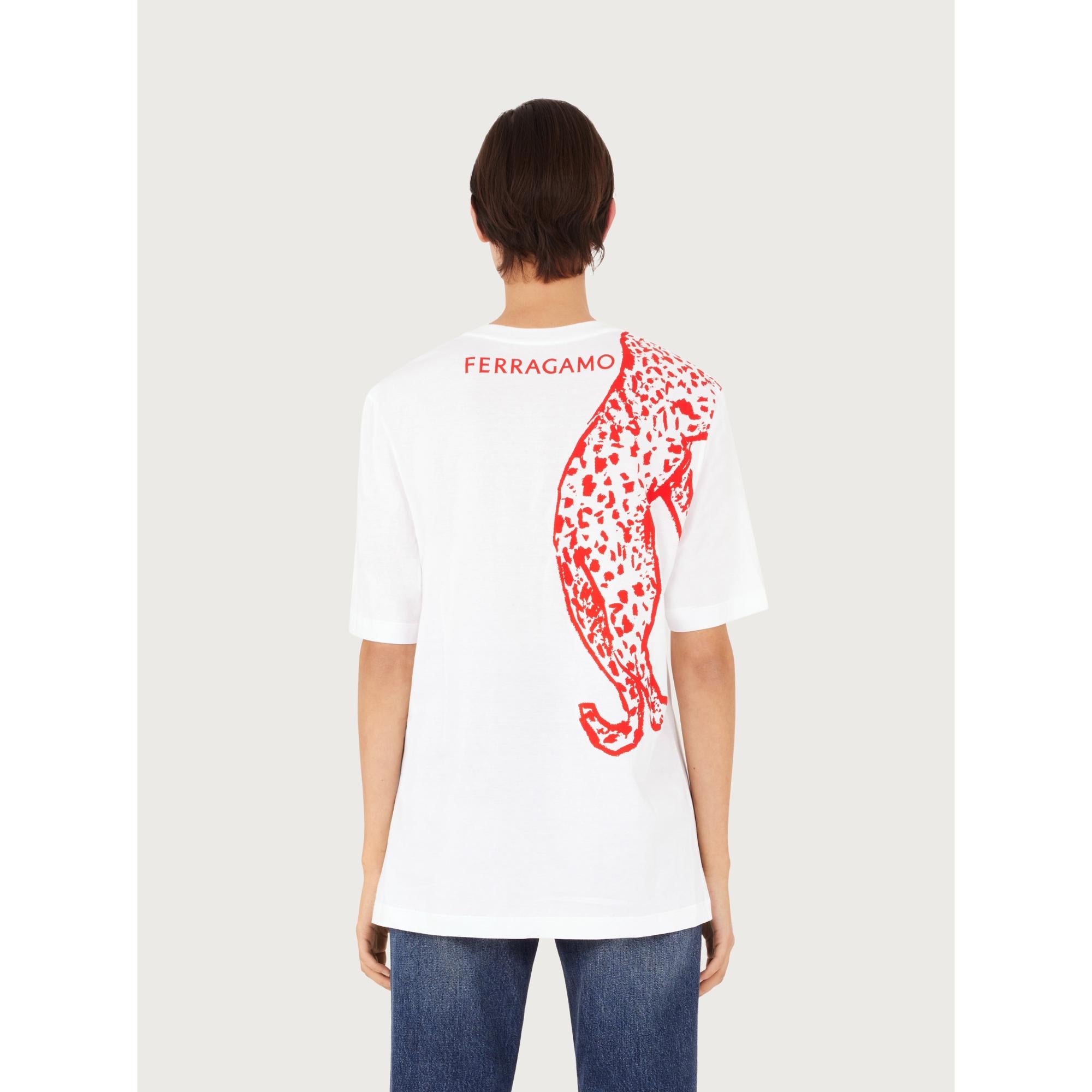 Women Jaguar Print T-Shirt - White