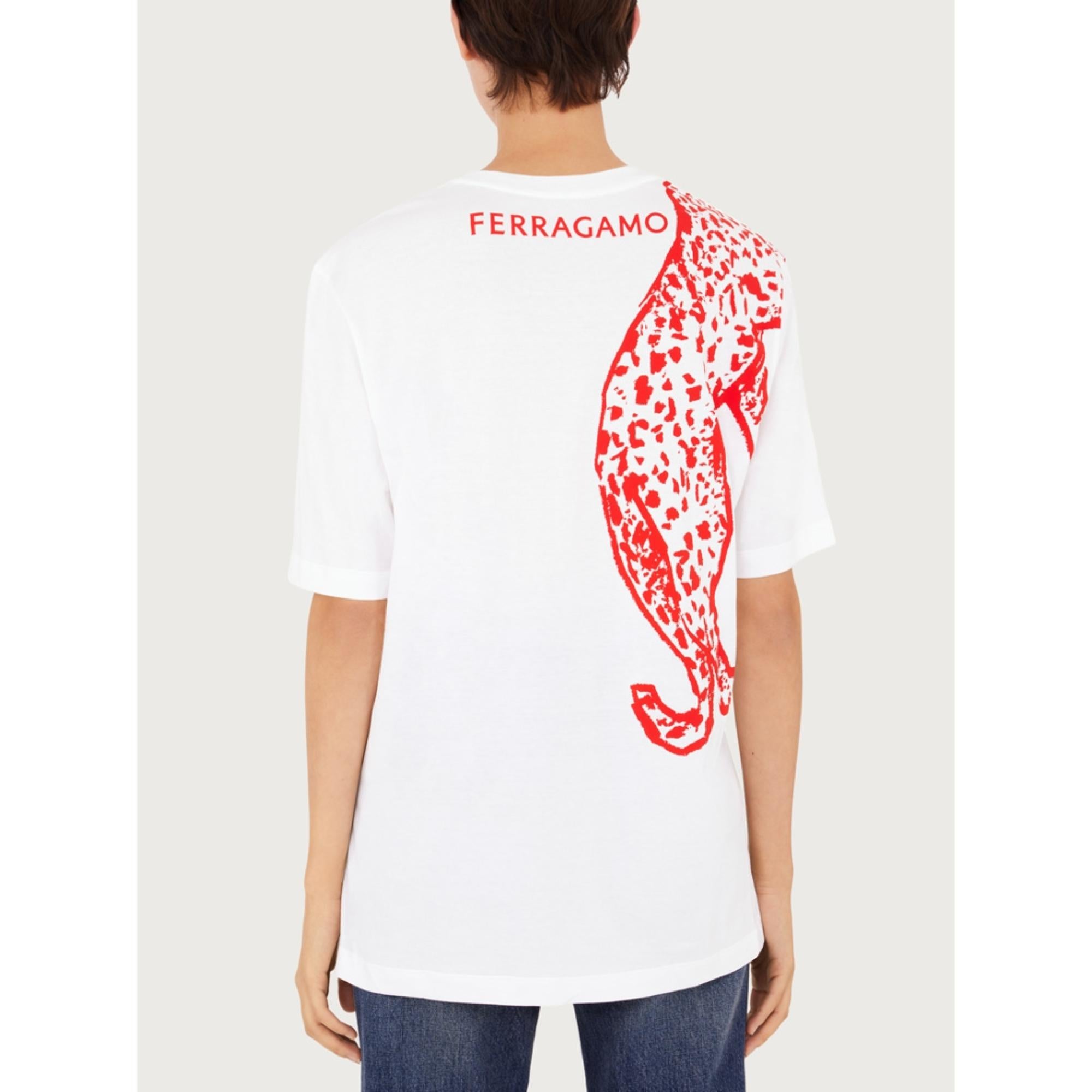 Women Jaguar Print T-Shirt - White