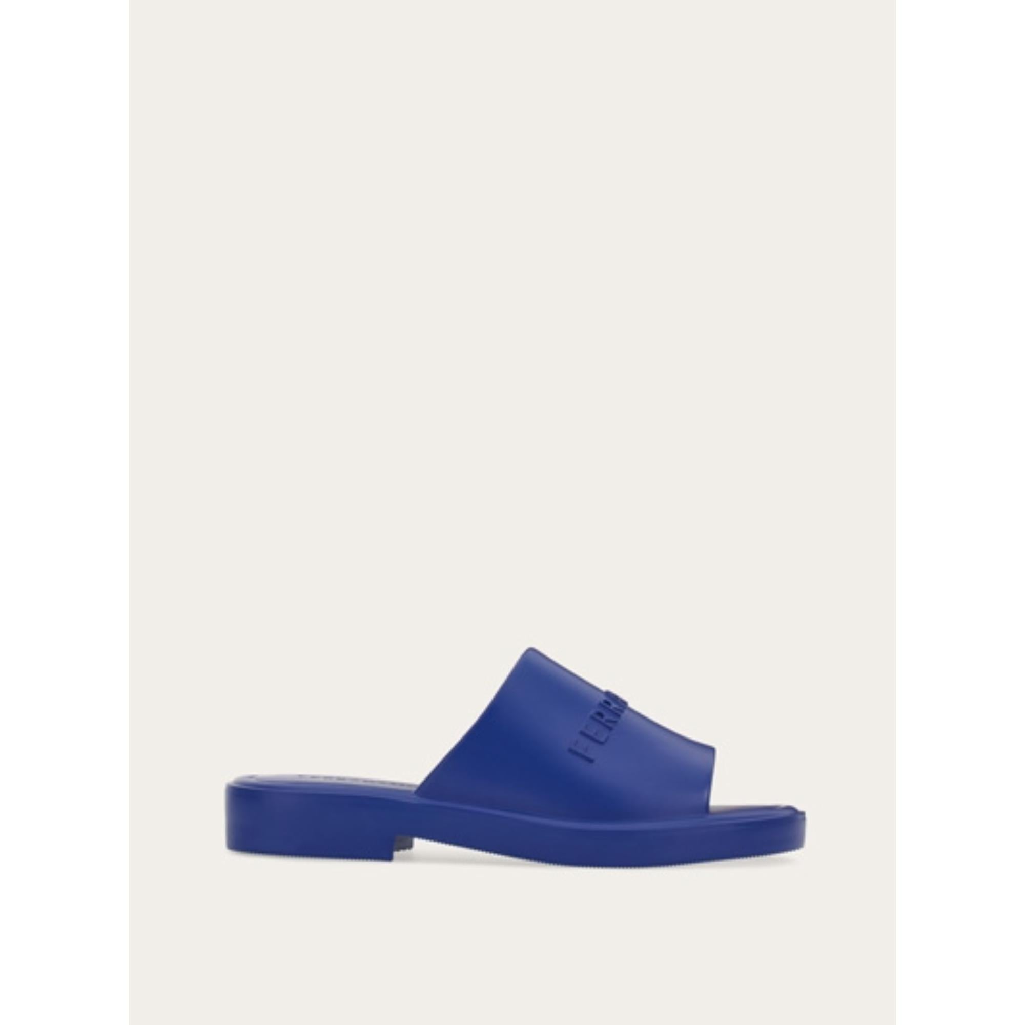 Men Rubber Sandals [Width: M] - Lapis Lazuli