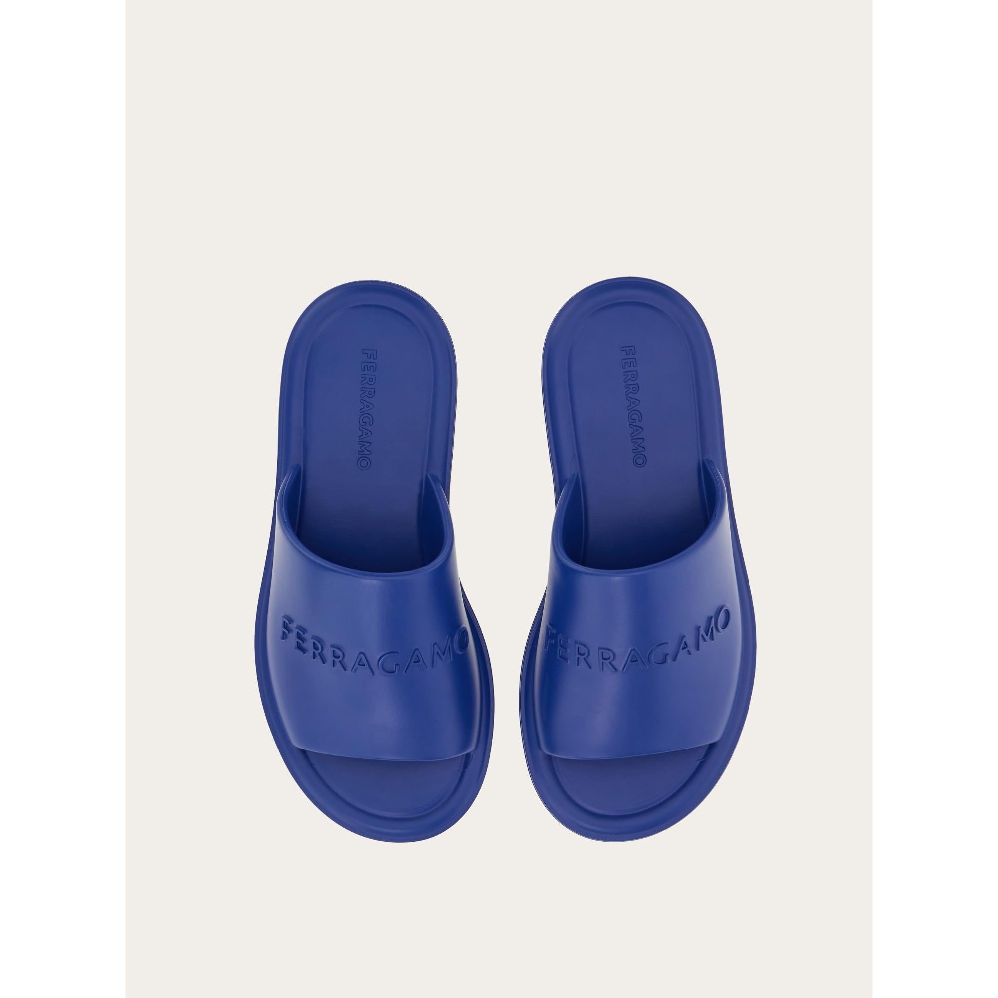 Men Rubber Sandals [Width: M] - Lapis Lazuli