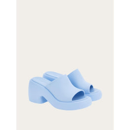 Women Chunky Sliders [Width: M] - Sky Blue