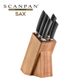 Scanpan SAX Knife Block Set with Sharpener - 6pcs