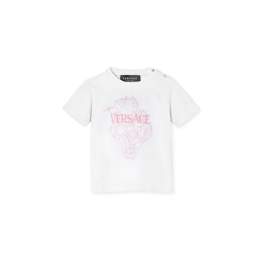 Kids T-Shirt - White+Pink