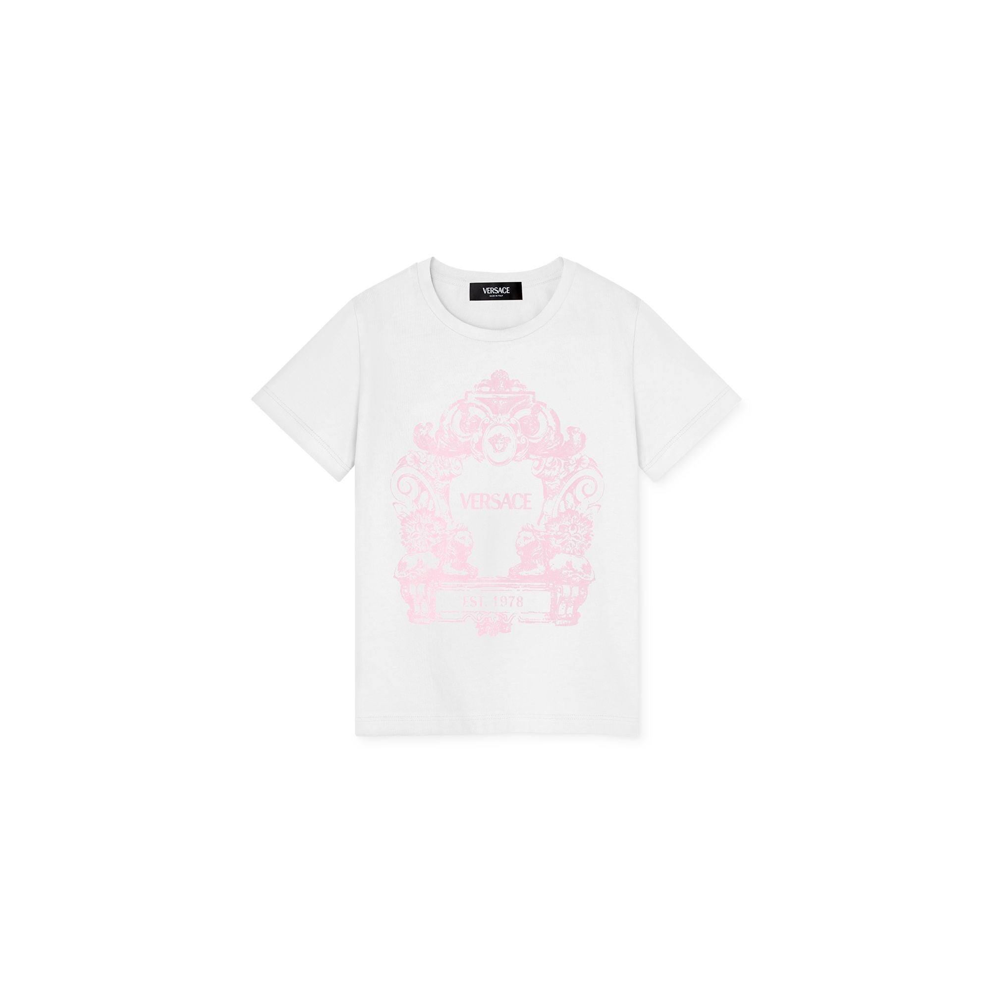 Kids T-Shirt - White+Pink