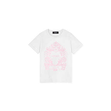 Kids T-Shirt - White+Pink