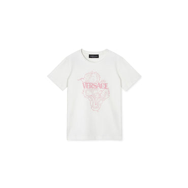 Kids T-Shirt - White+Pink