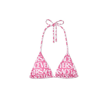 Women Swim Top - Pink+White