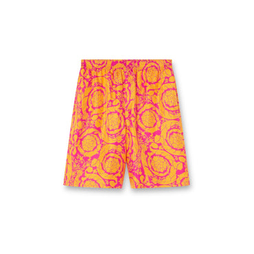 Men Shorts - Magenta+Tangerine