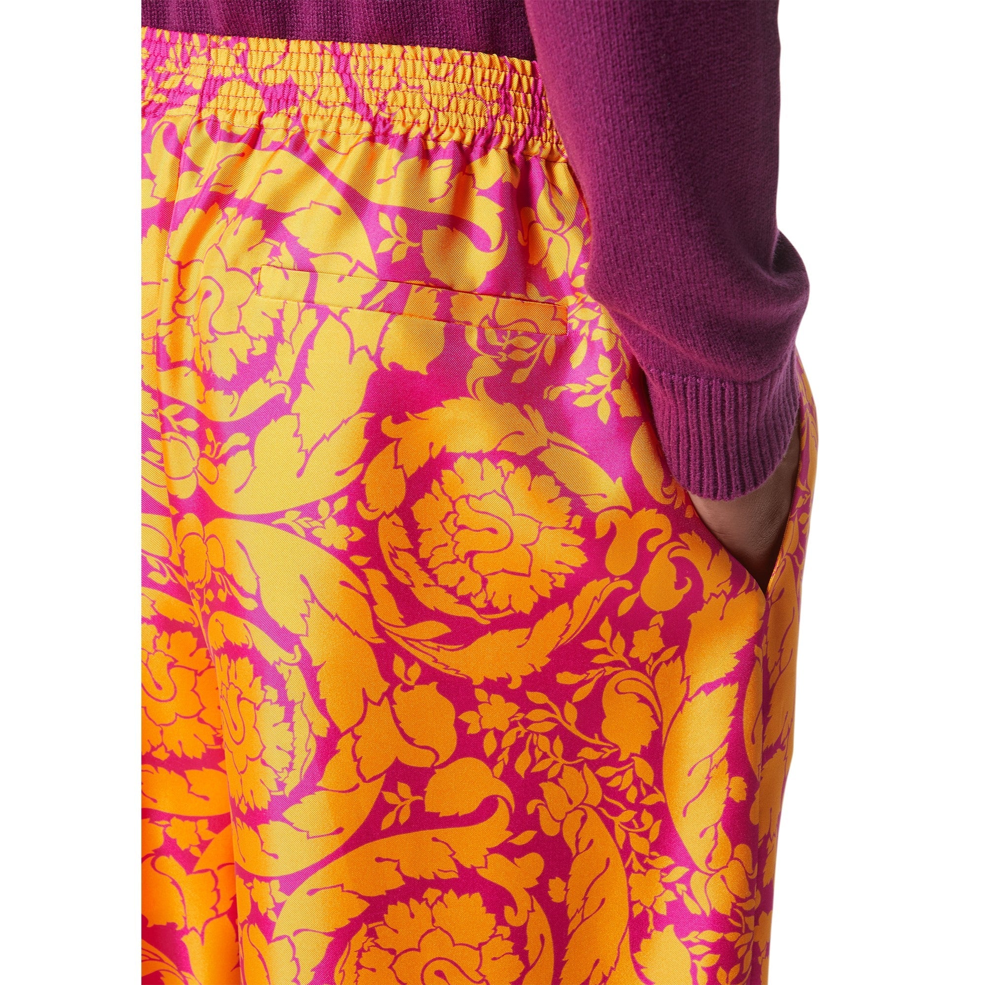 Men Shorts - Magenta+Tangerine