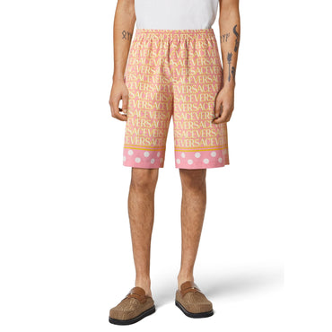 Men Shorts - Pink+Ivory