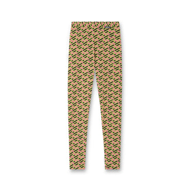 Women Leggings - Pale Avocado+Pink Lemonade