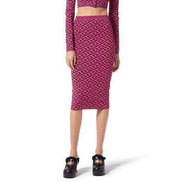 Women Knit Skirt - Fuxia
