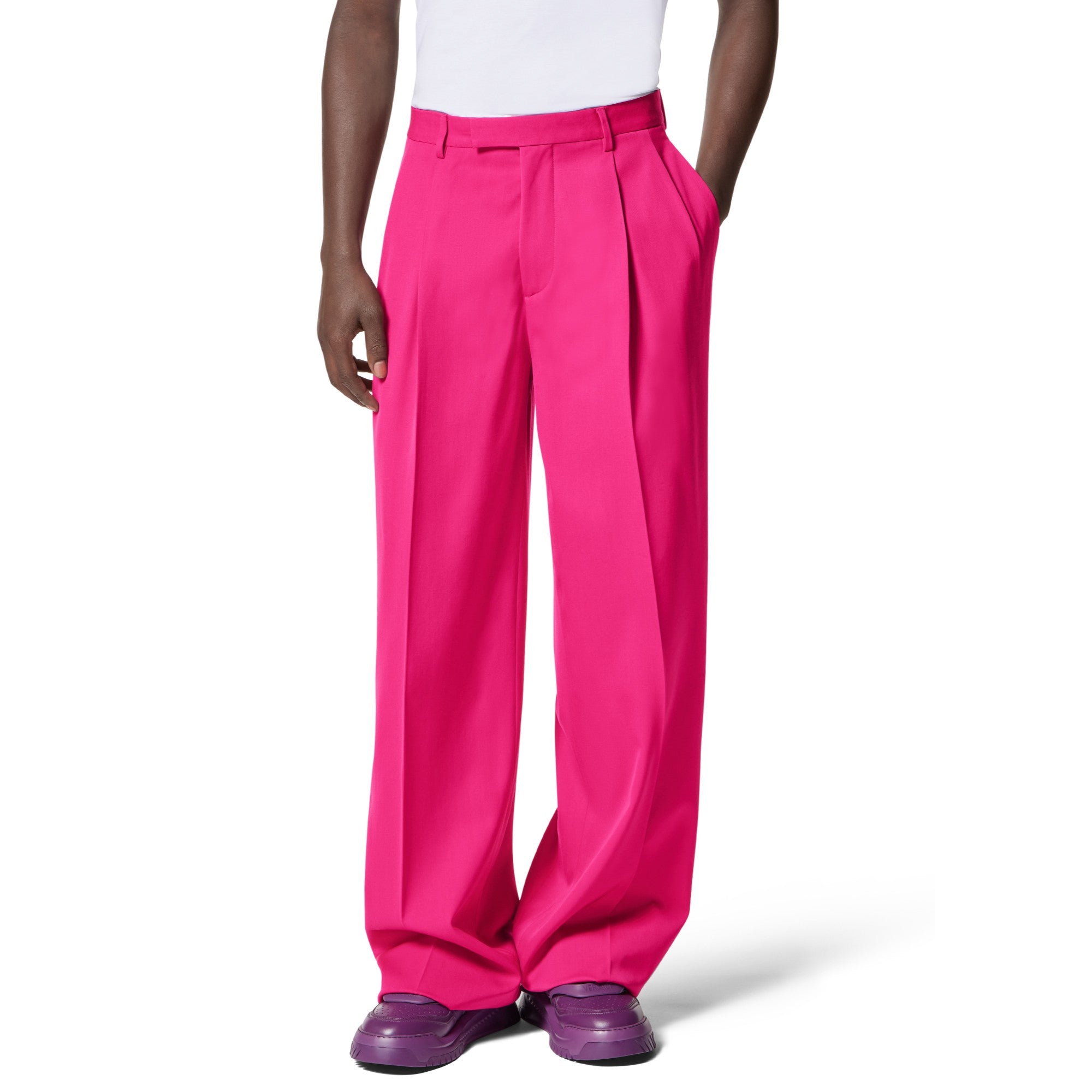 Men Formal Pant - Fuchsia
