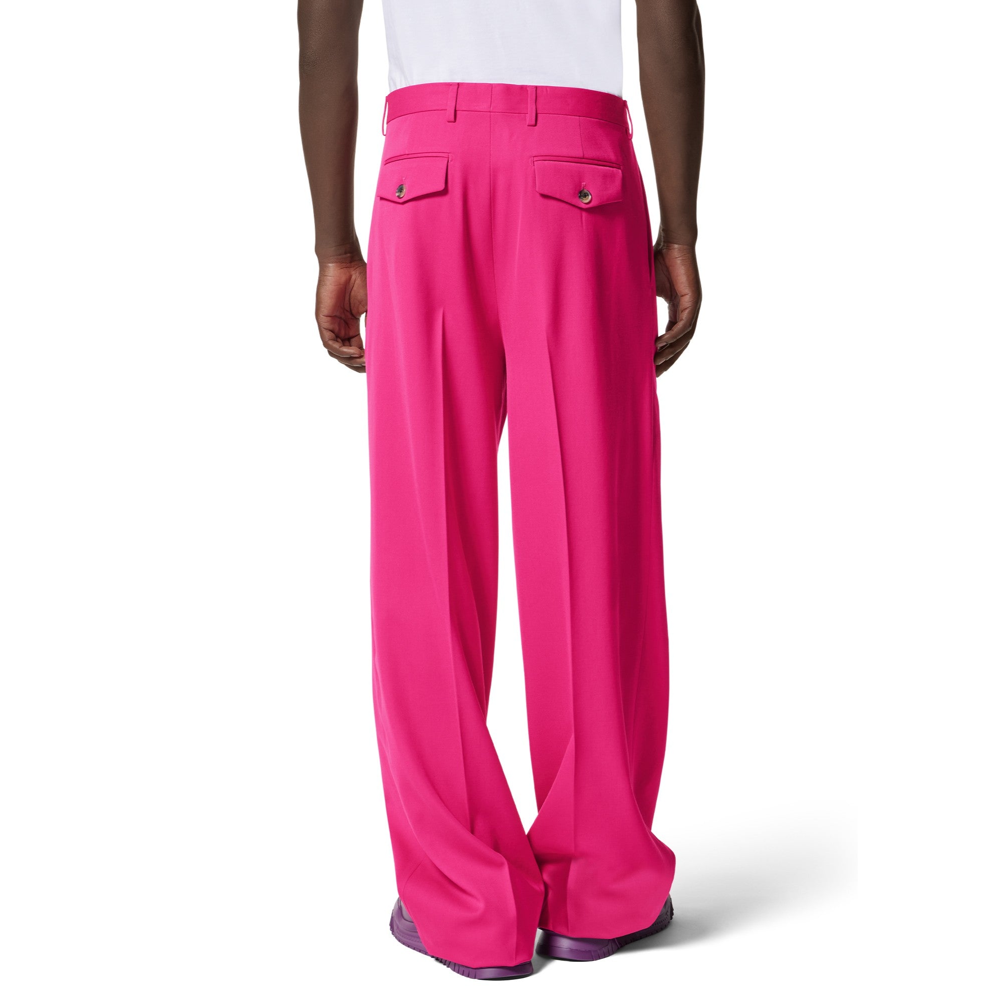 Men Formal Pant - Fuchsia