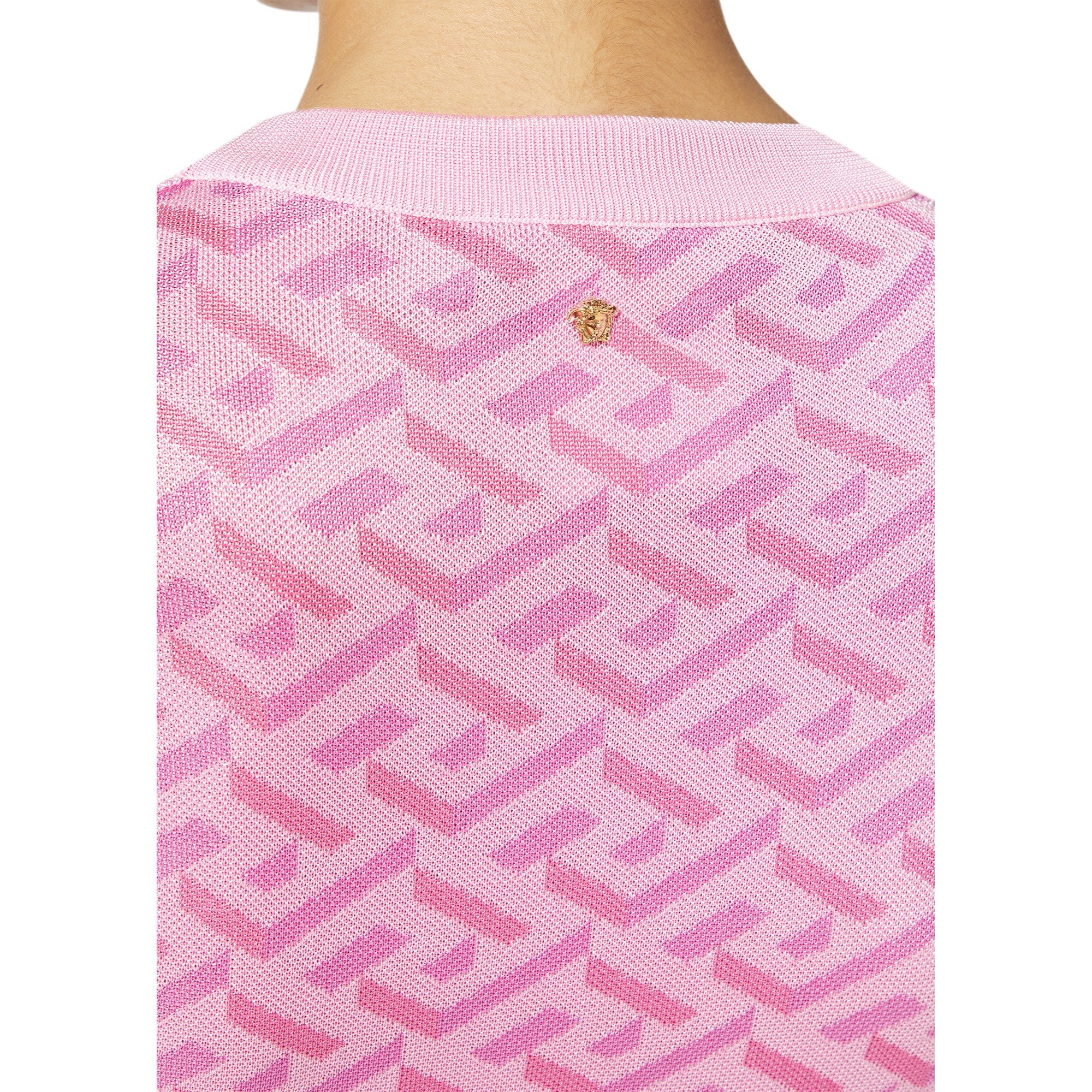 Women Knit Dress - Pink+Fuxia