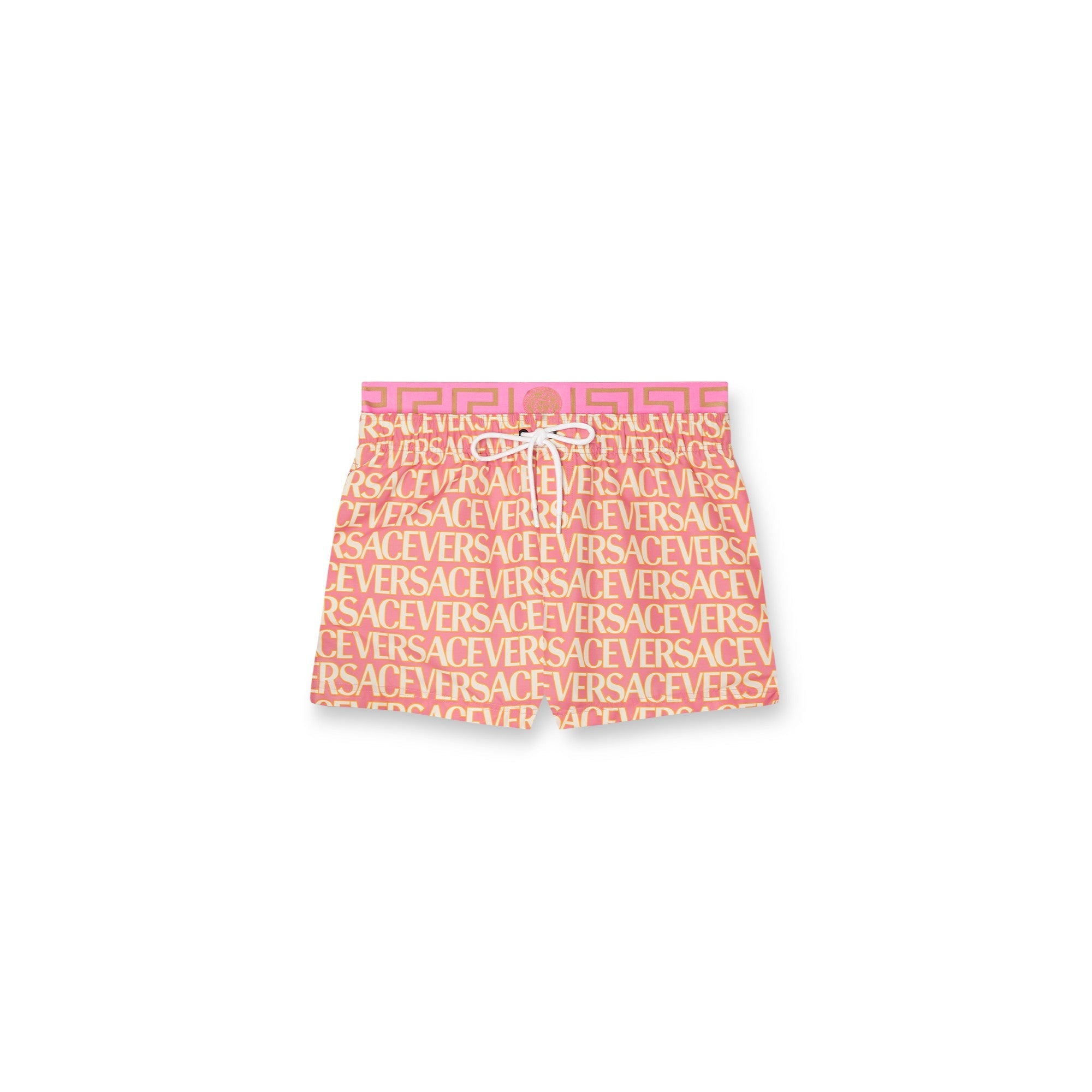 Men Swim Short - Pink+Ivory