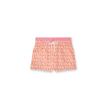 Men Swim Short - Pink+Ivory