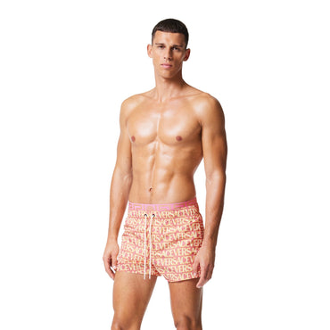 Men Swim Short - Pink+Ivory