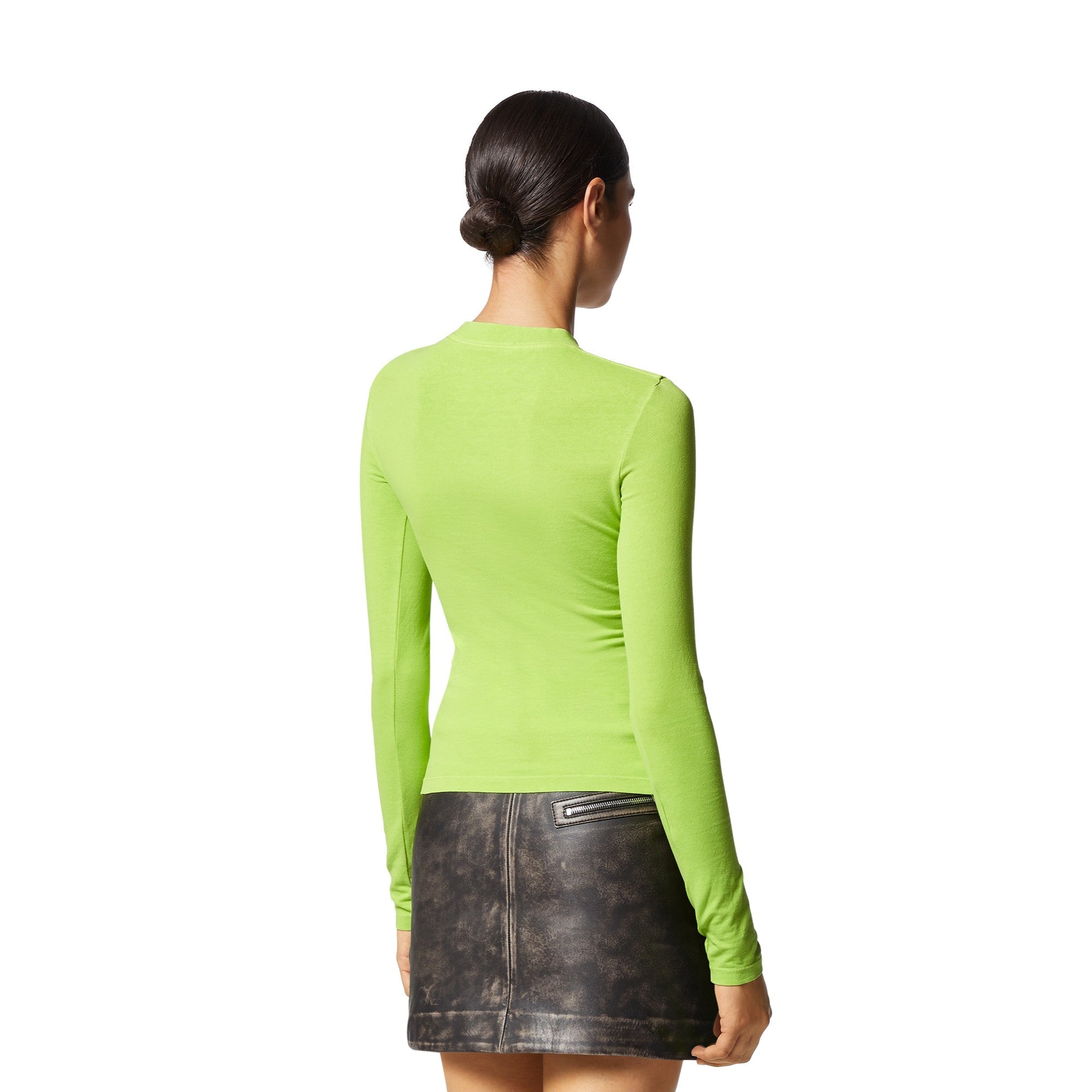 Women T-Shirt - Acid Lime+Fuxia