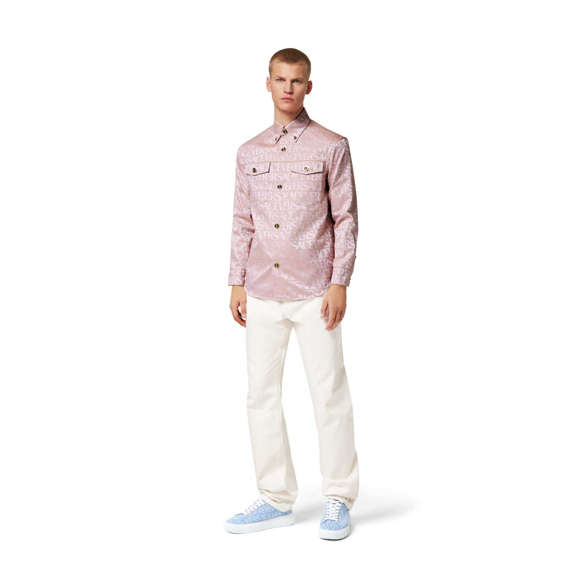 Men Blouson - Pale Pink+Beige