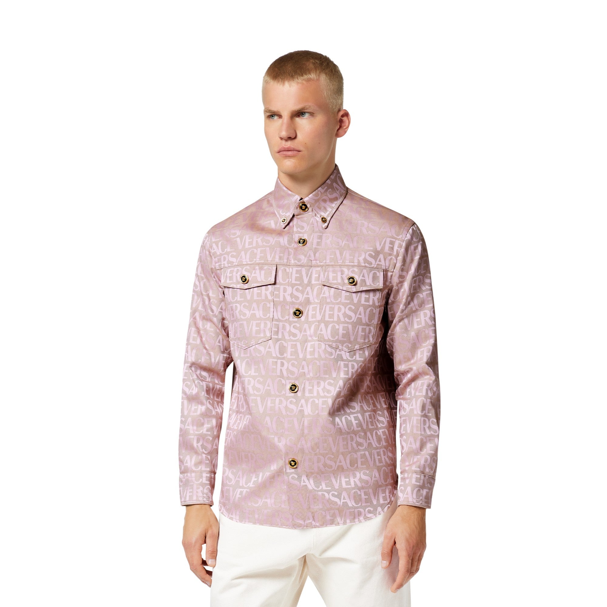 Men Blouson - Pale Pink+Beige