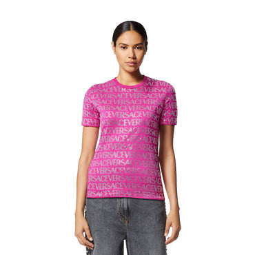 Women T-Shirt - Fuxia+Crystal
