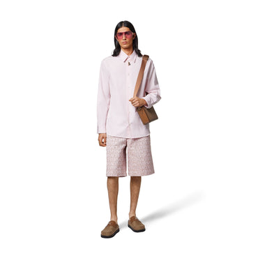 Men Shorts - Pale Pink+Beige