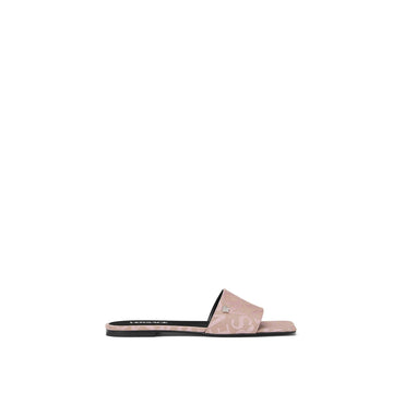 Women Flat Sandals - Beige+Baby Pink New