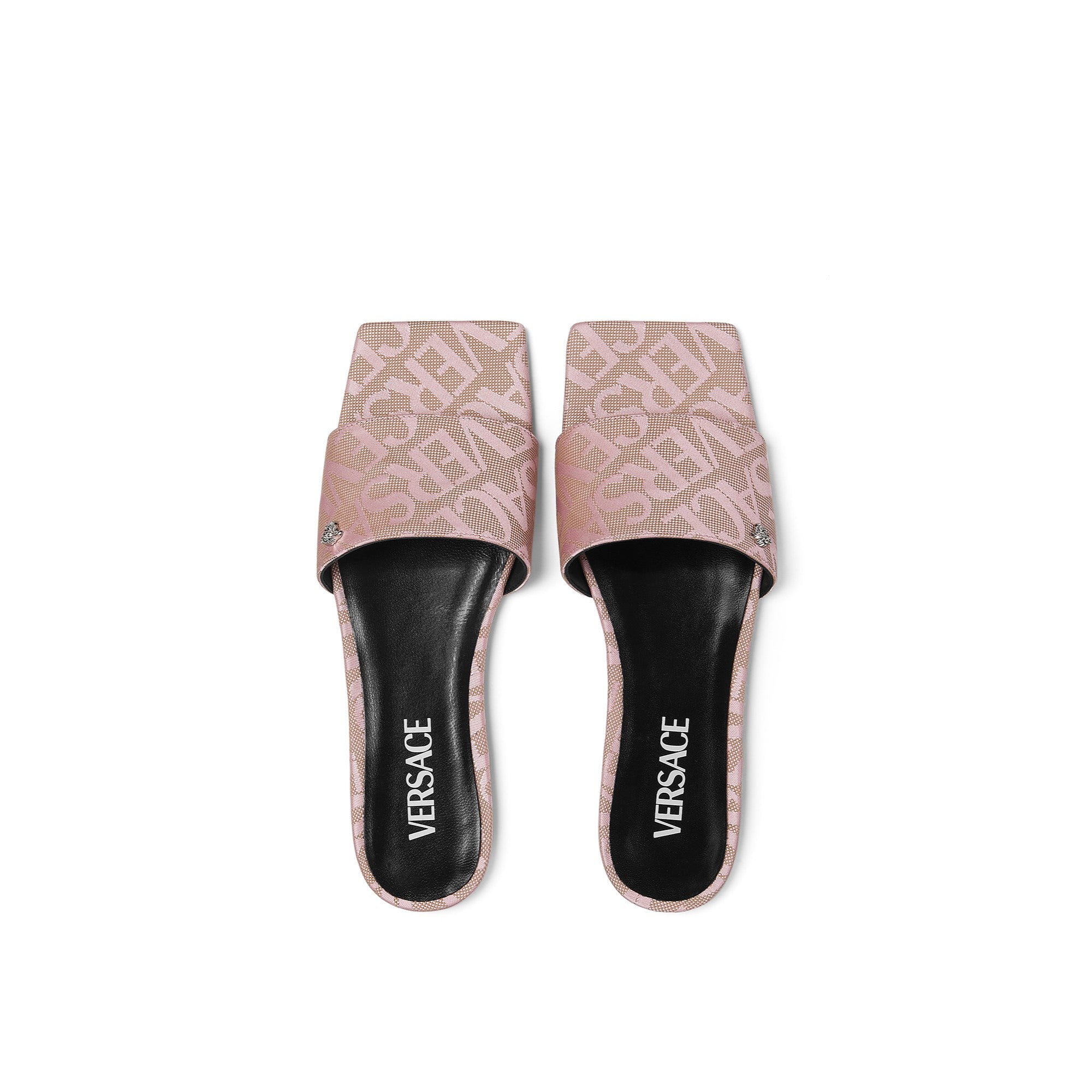 Women Flat Sandals - Beige+Baby Pink New