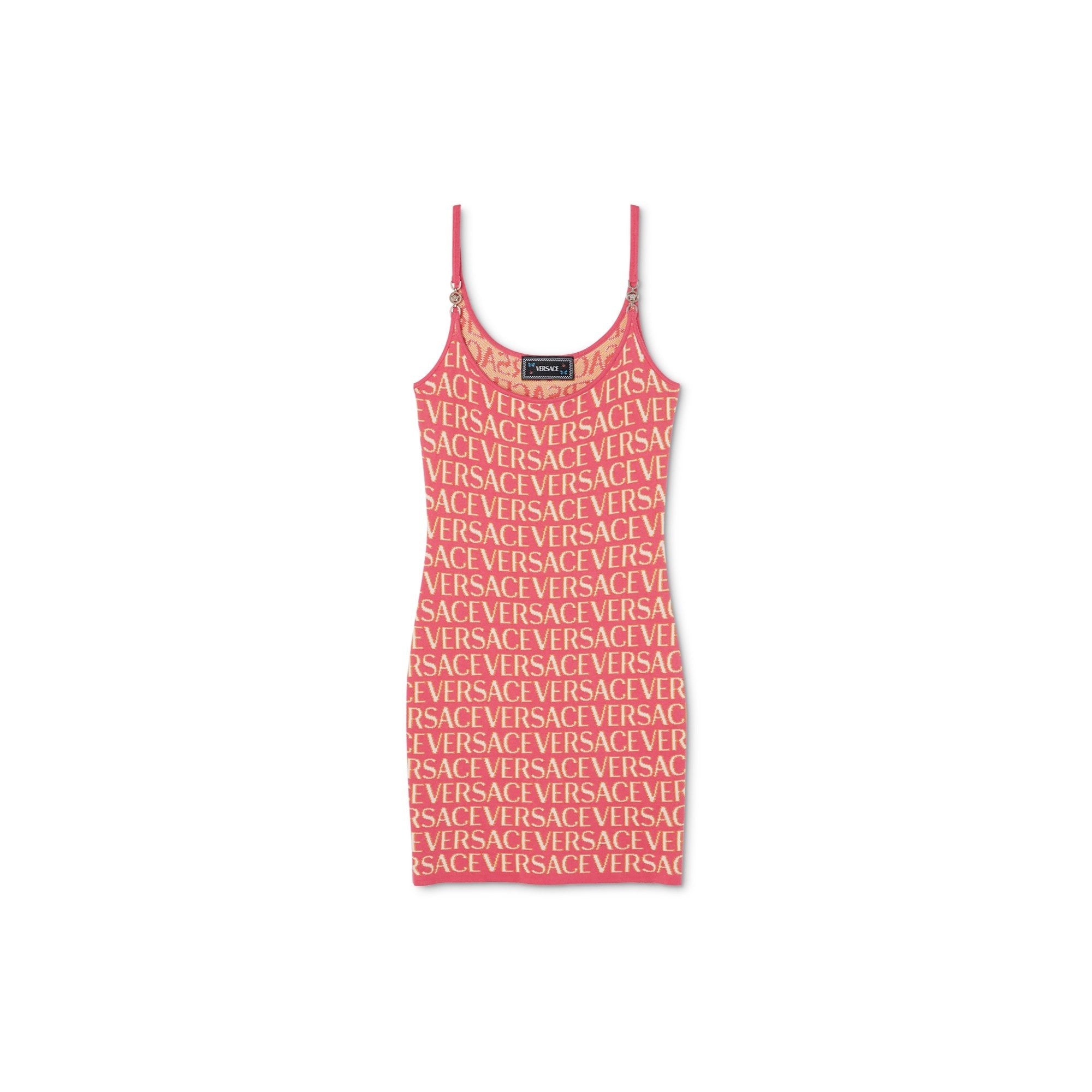 Women Knit Dress - Fuxia+Pink