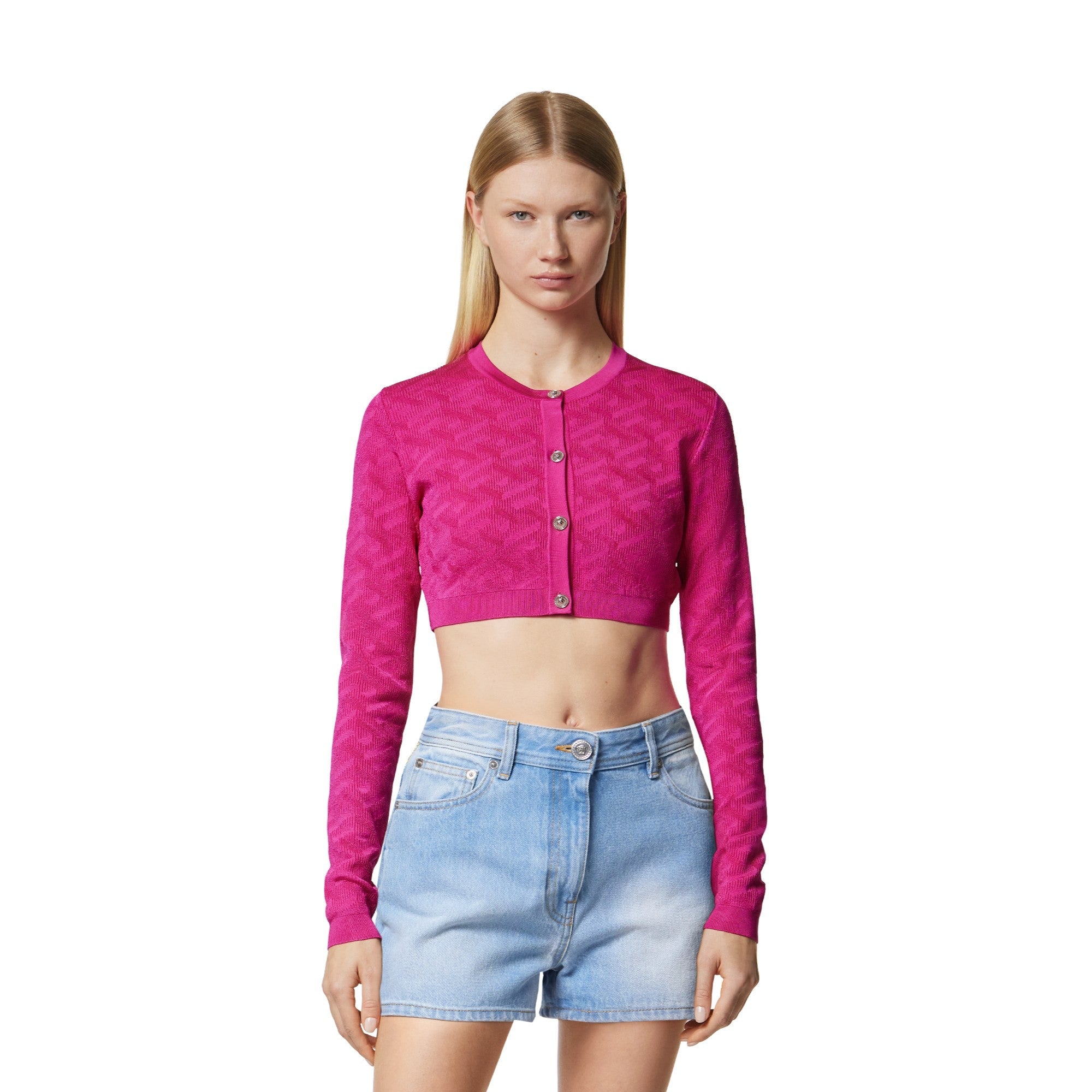 Women Knit Sweater - Hot Pink