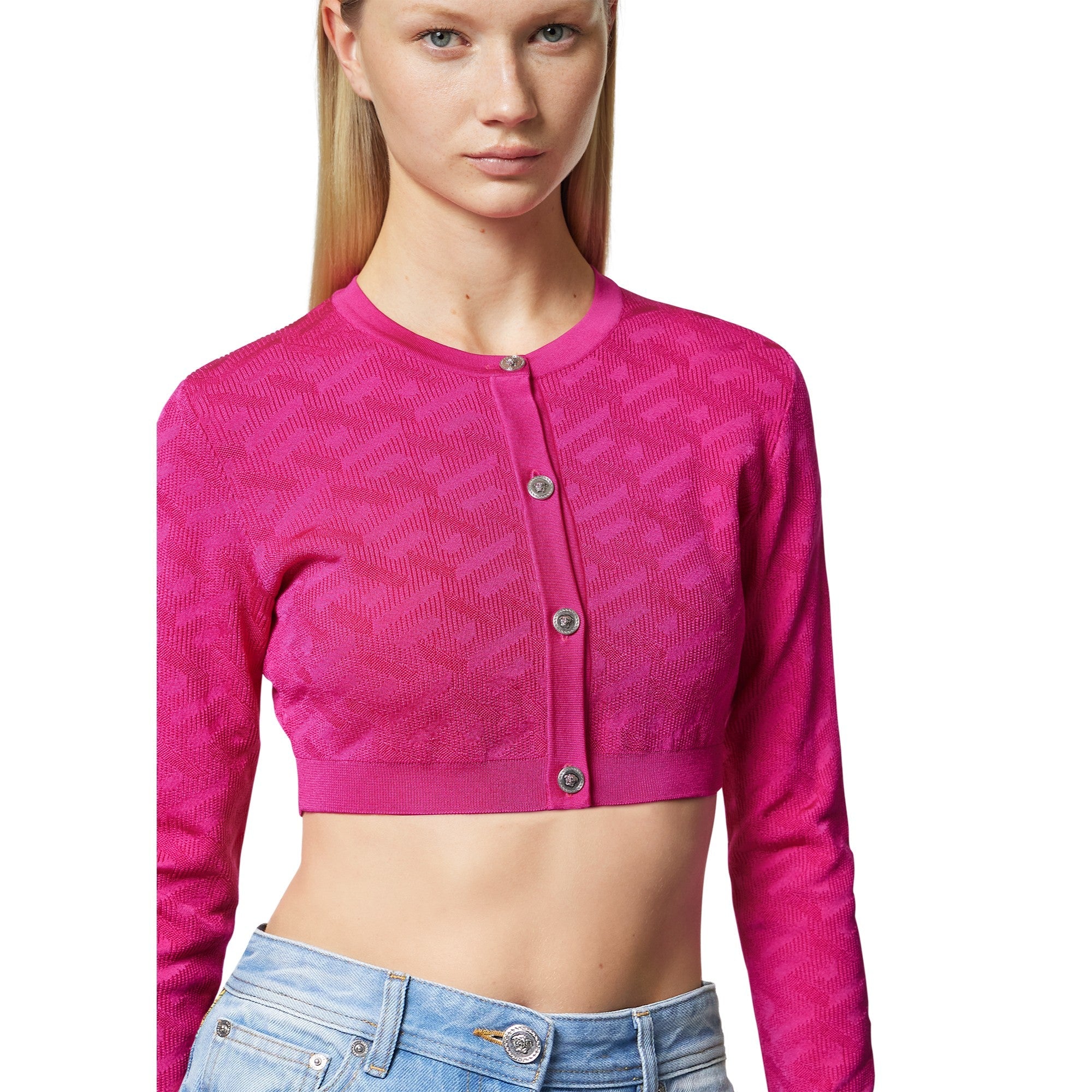 Women Knit Sweater - Hot Pink