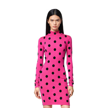 Women Knit Dress - Hot Pink