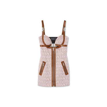 Women Dress - Pale Pink+Beige