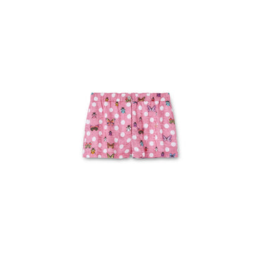 Women Shorts - Pink+Multicolor