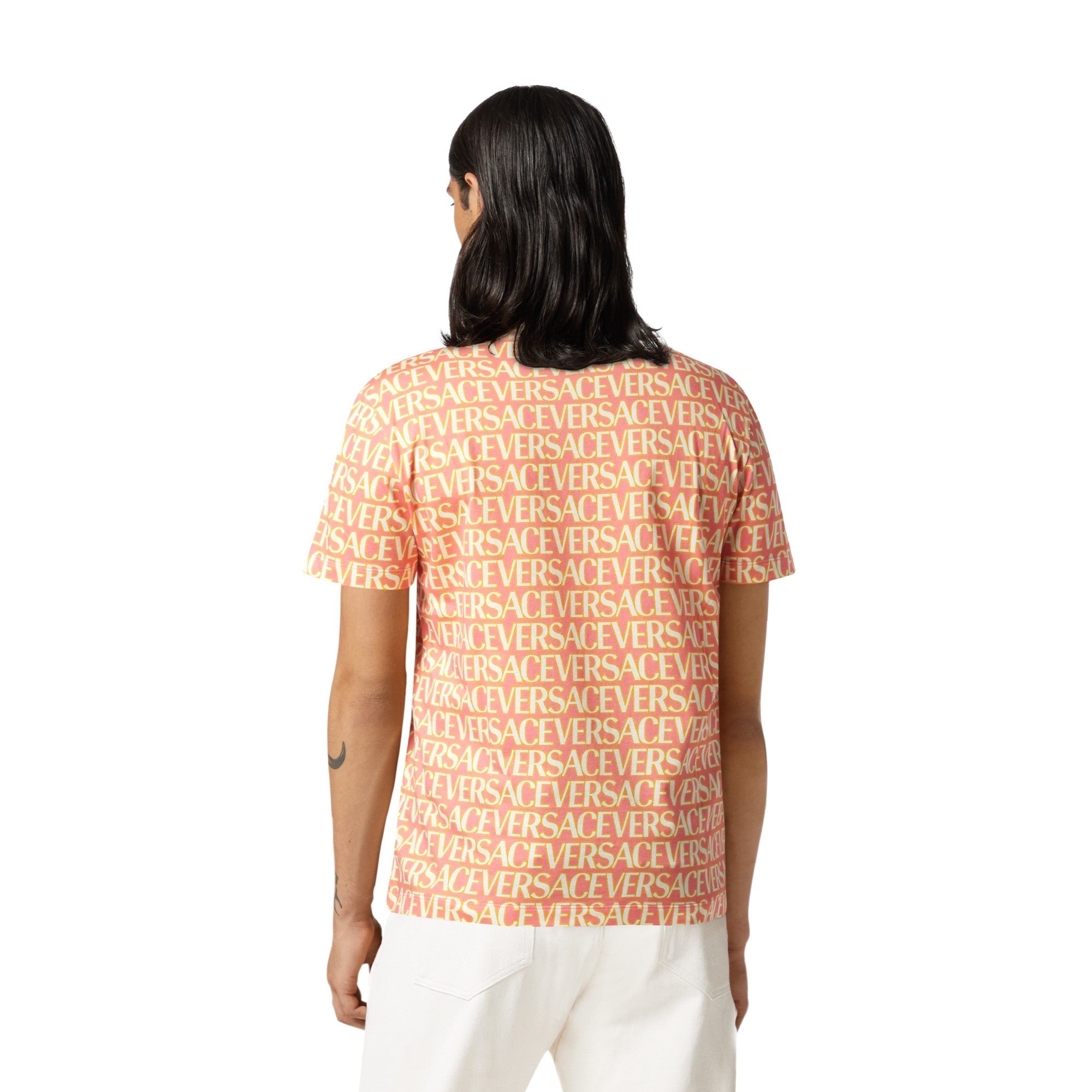 Men T-Shirt - Pink+Ivory