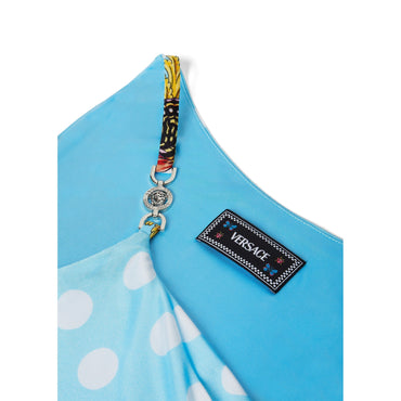 Women Dress - Light Blue+Ivory+Pink