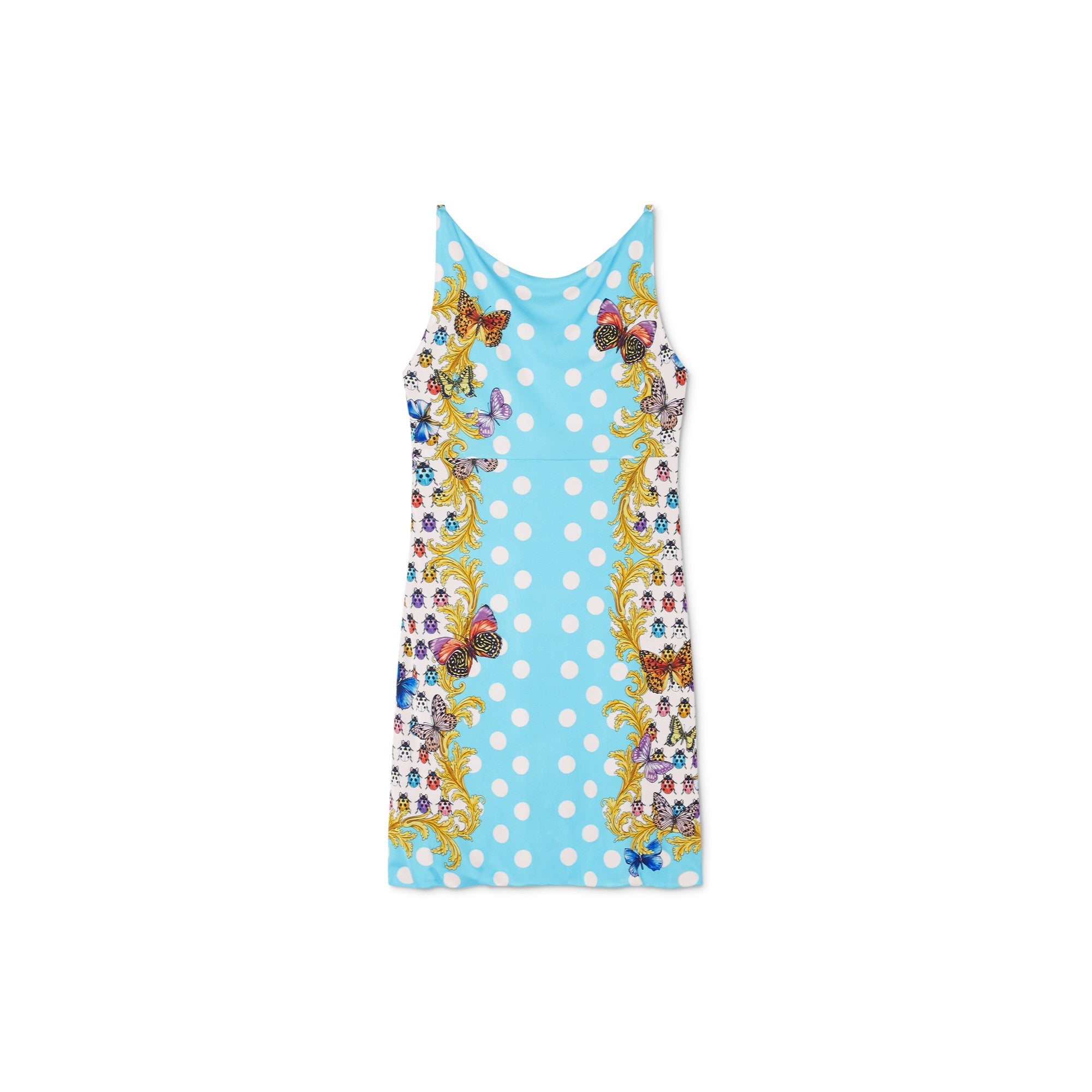 Women Dress - Light Blue+Ivory+Pink