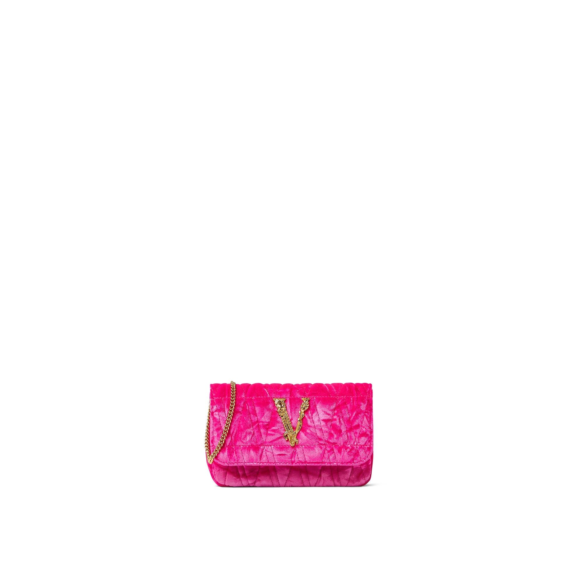 Women Mini Bag - Glossy Pink-Versace Gold