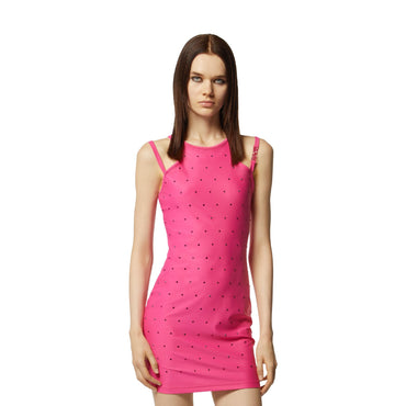 Women S Crystal All Over Dress - Fuxia